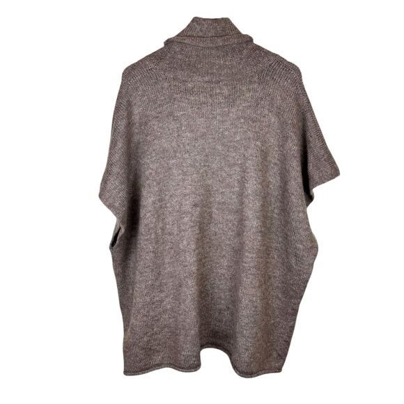 Universal Thread NWT OS Brown Knit Turtleneck Pullover Poncho Sweater - Picture 9 of 11